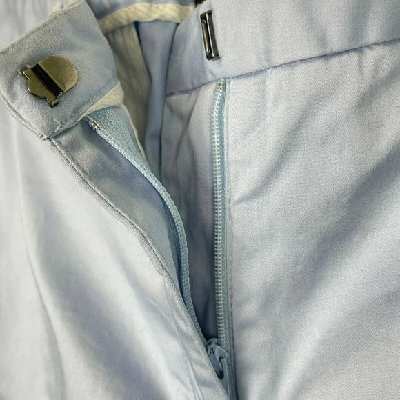 J.Crew Pants Women's Sz 4 Blue Pastel Favorite Fit Cropped Mid Rise Flat Front - Picture 7 of 11